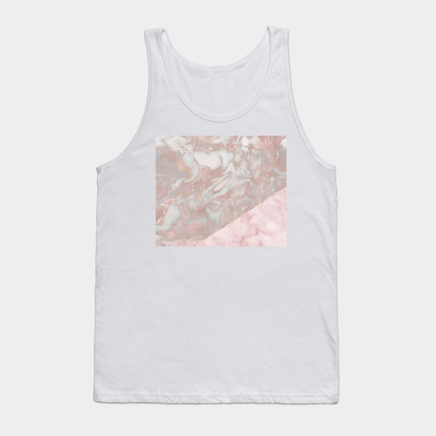 Pink marble & french polished rose gold marble Tank Top by marbleco